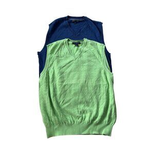 Bundle of 2 Tommy Hilfiger Golf Men's Sweater Vest Light Green and Blue XL